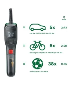 Compressore aria portatile a batteria bosch "easy pump" 3,6v 3ah